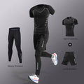 3-7Pcs Men's Ice Fiber Quick-Dry Running Fitness Full Set/Suit Tracksuit For Marathon, Training Cycling，Jogging,Gym， sweatpants