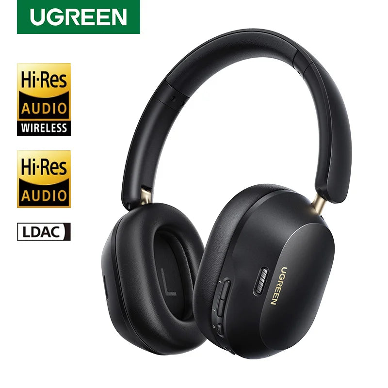 UGREEN Max5c Wireless Bluetooth Headphones ANC 43dB Active Noise Cancellation Hi-Res LDAC 75H Spatial Audio Earphones Headset
