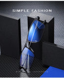 RBENN 2022 New Men Blue Light Blocking Reading Glasses Metal Frame Prescription Eyeglasses Anti Blue Rays Computer Reader +1.75