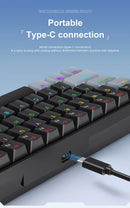 K61 Wired Portable Mechanical Keyboard, Phantom RGB Colorful, Gaming-grade Response, Ergonomic Design, Gaming Office Usable