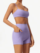 Conjunto de treino feminino Ctenkevet de duas peças para academia