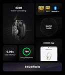 UGREEN Max5c Wireless Bluetooth Headphones ANC 43dB Active Noise Cancellation Hi-Res LDAC 75H Spatial Audio Earphones Headset