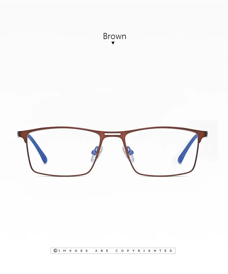 RBENN 2022 New Men Blue Light Blocking Reading Glasses Metal Frame Prescription Eyeglasses Anti Blue Rays Computer Reader +1.75