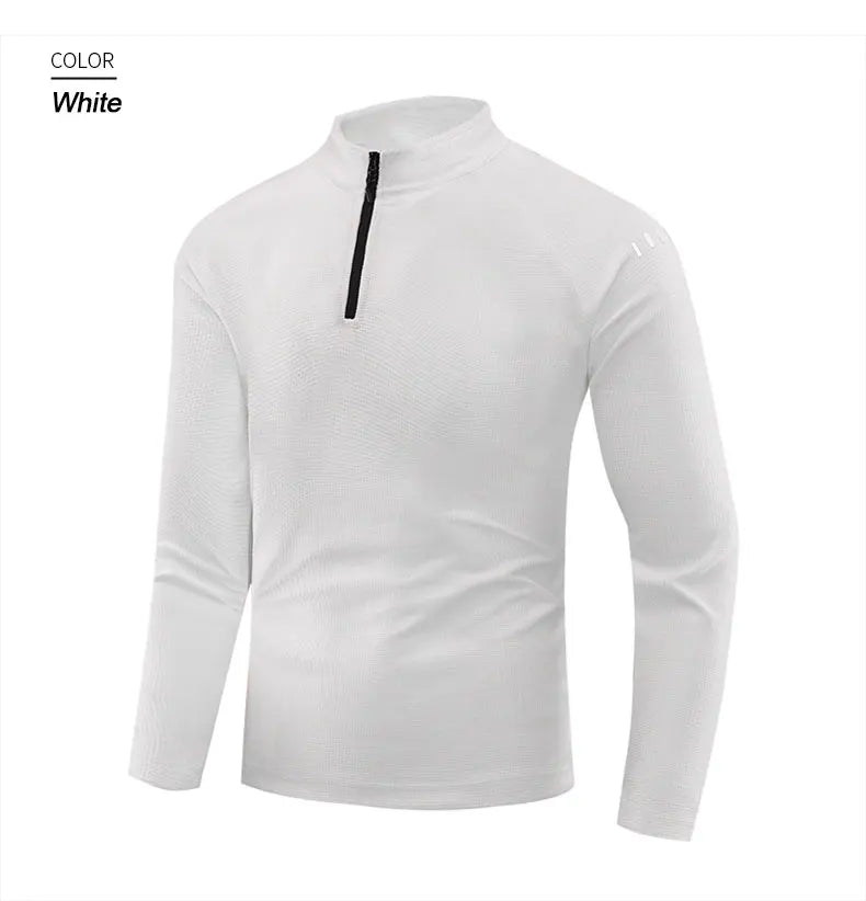 Running Long Sleeve T-shirt Reflective Men Sportswear Breathable Black Coat Gym Jogging Male Gym Fitness Spring Autumn Clothing