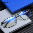 RBENN 2022 New Men Blue Light Blocking Reading Glasses Metal Frame Prescription Eyeglasses Anti Blue Rays Computer Reader +1.75