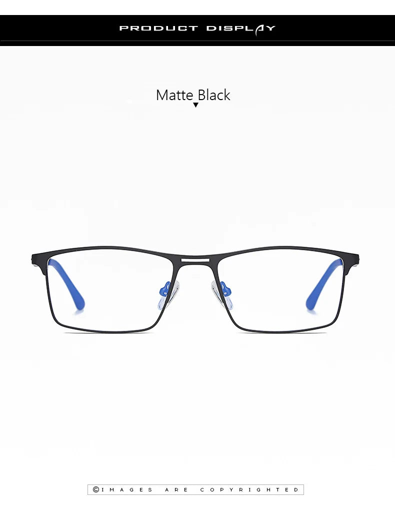RBENN 2022 New Men Blue Light Blocking Reading Glasses Metal Frame Prescription Eyeglasses Anti Blue Rays Computer Reader +1.75