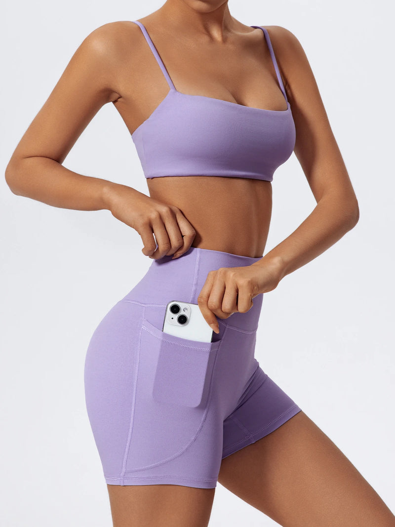 Conjunto de treino feminino Ctenkevet de duas peças para academia