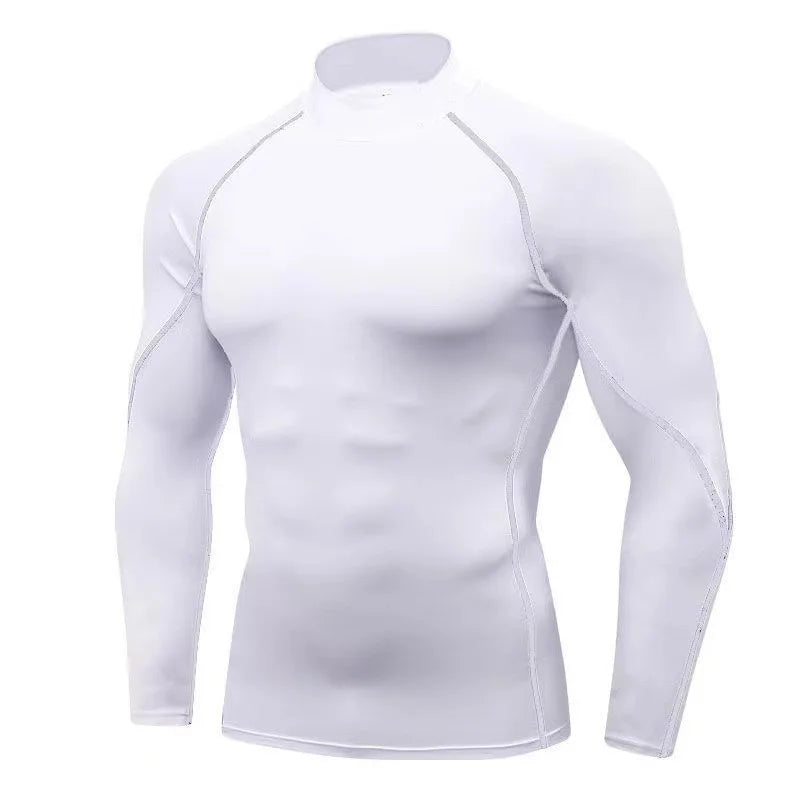 Camiseta de compressão masculina para treino