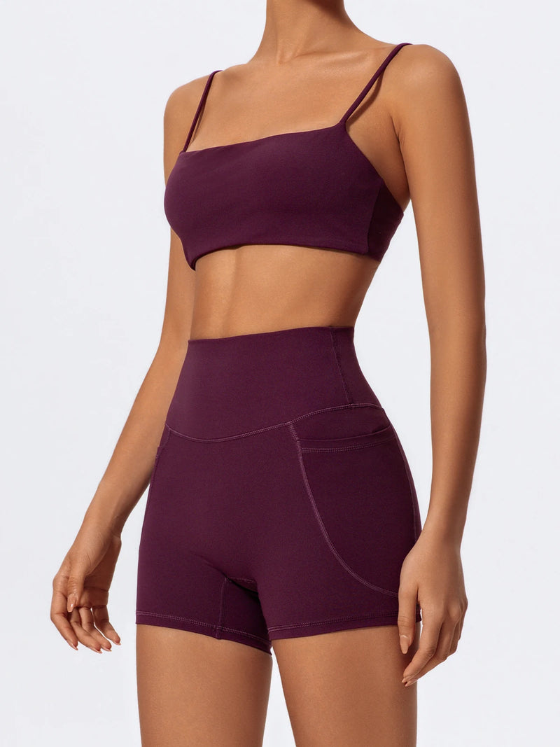 Conjunto de treino feminino Ctenkevet de duas peças para academia