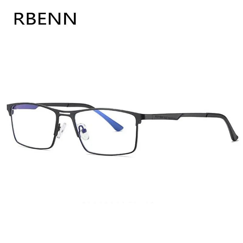 RBENN 2022 New Men Blue Light Blocking Reading Glasses Metal Frame Prescription Eyeglasses Anti Blue Rays Computer Reader +1.75