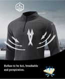 Running Long Sleeve T-shirt Reflective Men Sportswear Breathable Black Coat Gym Jogging Male Gym Fitness Spring Autumn Clothing
